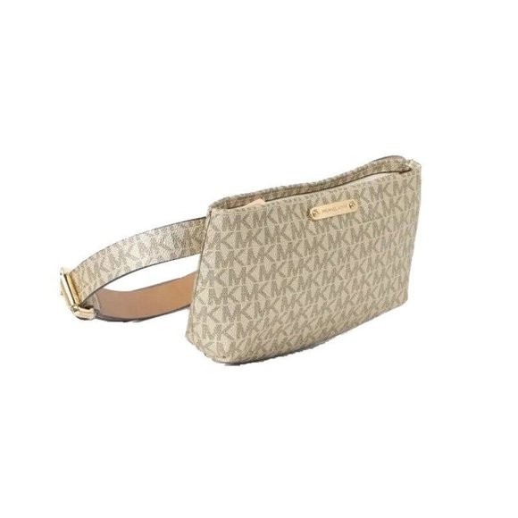 Michael Kors Women's Cambodia Logo Belt Bag Metallic Gold - Picture 3 of 6